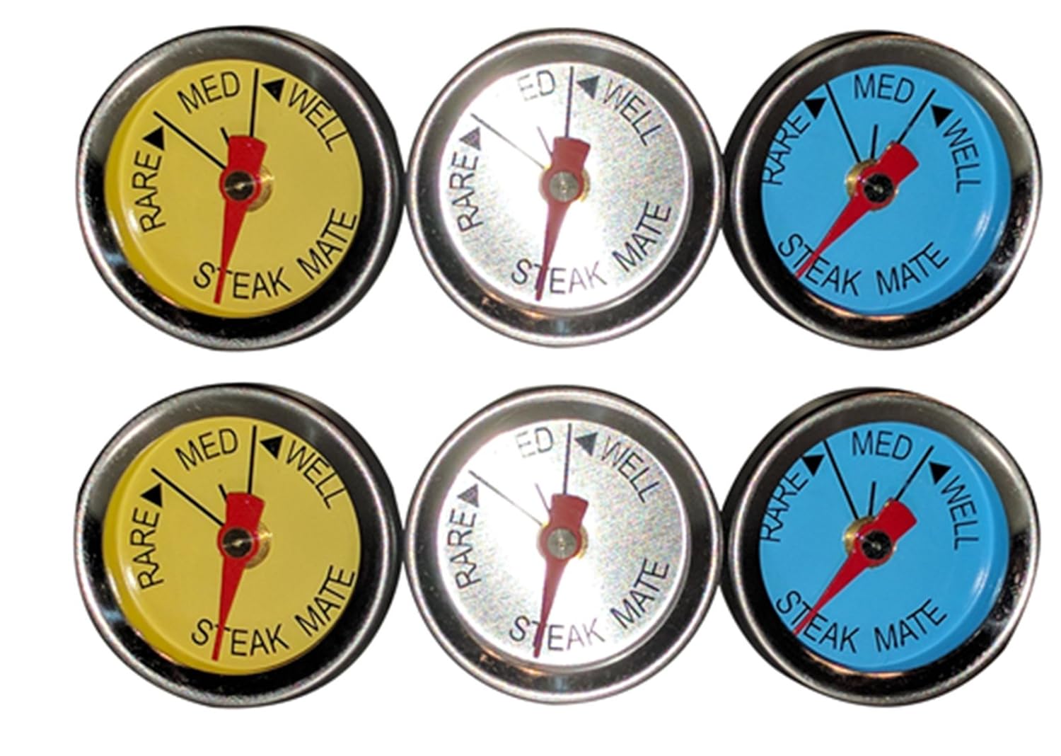 SteakMate Color Coded Outdoor Grilling Steak Thermometers