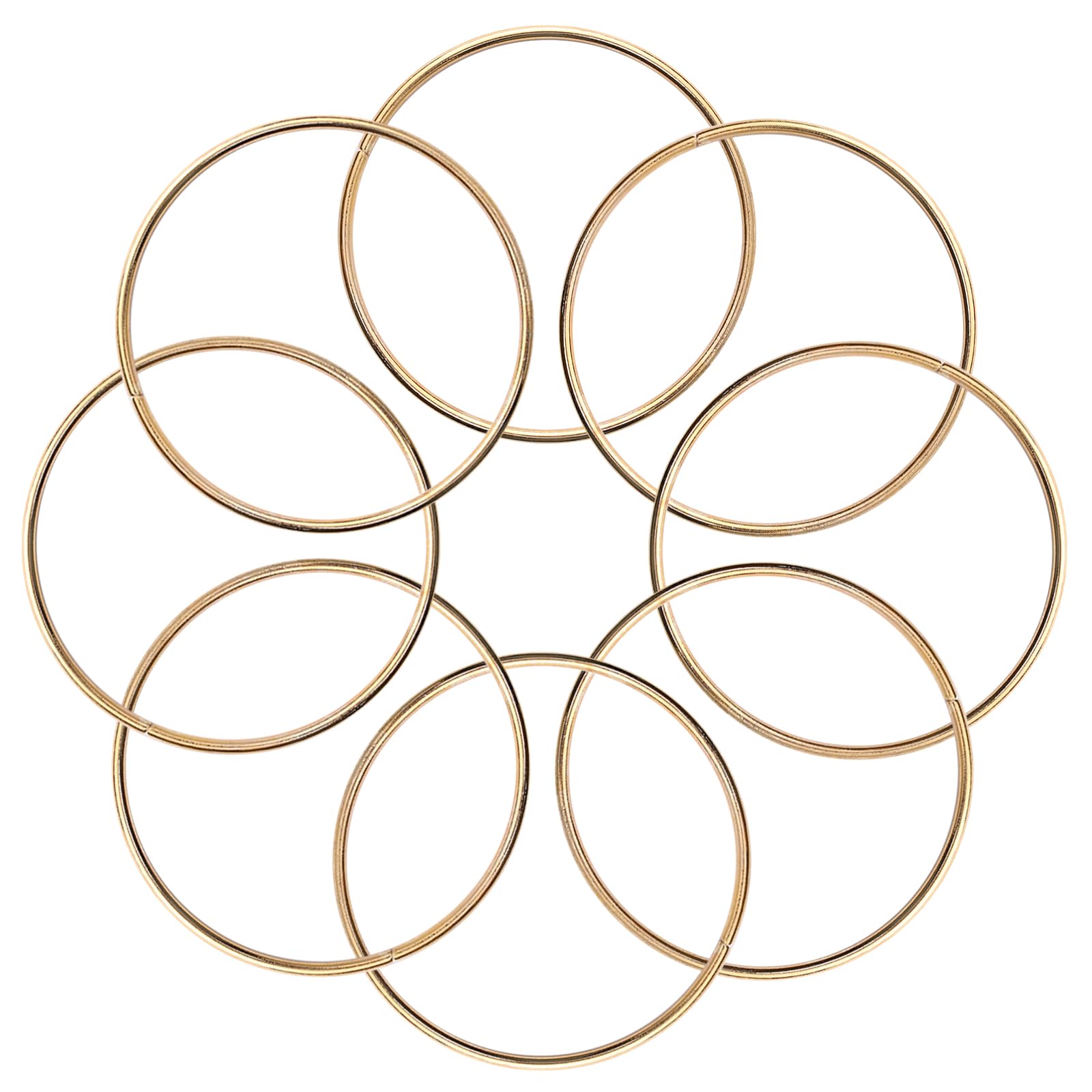 10 Pcs 6 Inch Metal Rings for Craft Gold Hoops Floral Macrame Hoops Rings for DIY Crafts Macrame Dream Catchers Supplies(Gold,2 Inch)