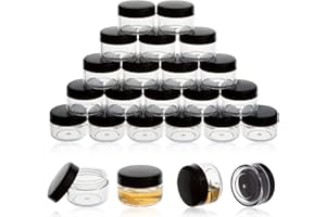 5 Gram Cosmetic Sample Containers with Lids 25pcs Empty Small Makeup Jars Plastic BPA Free …