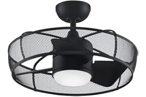 Fanimation FP8519BL Henry Fan-Light Kit, Black 14.33x22.09x22.09