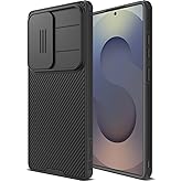 Nillkin for Samsung Galaxy S25 Ultra Case with Camera Cover, [Lens Protection] Mil-Grade Shockproof Protective Bumper Hard Cover Slim Phone Case for Galaxy S25 Ultra Cases 6.9'' Black