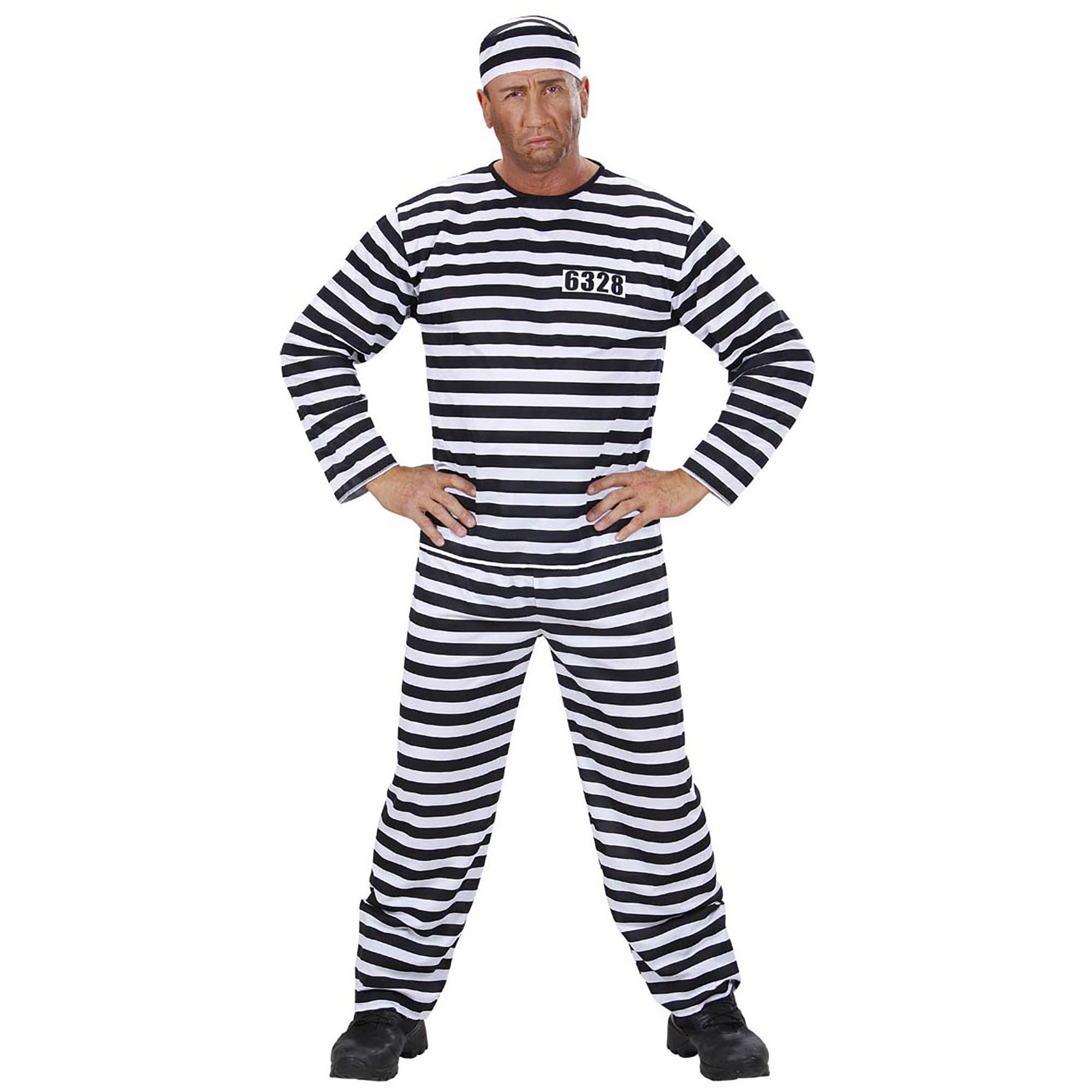 Widmann W MILANO Party Fashion - Prisoner Costume, Prisoner, Convict, Fancy Dress Costume