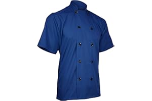 ChefsCloset Poplin Short Sleeve Color Chef Coat Chef Jacket