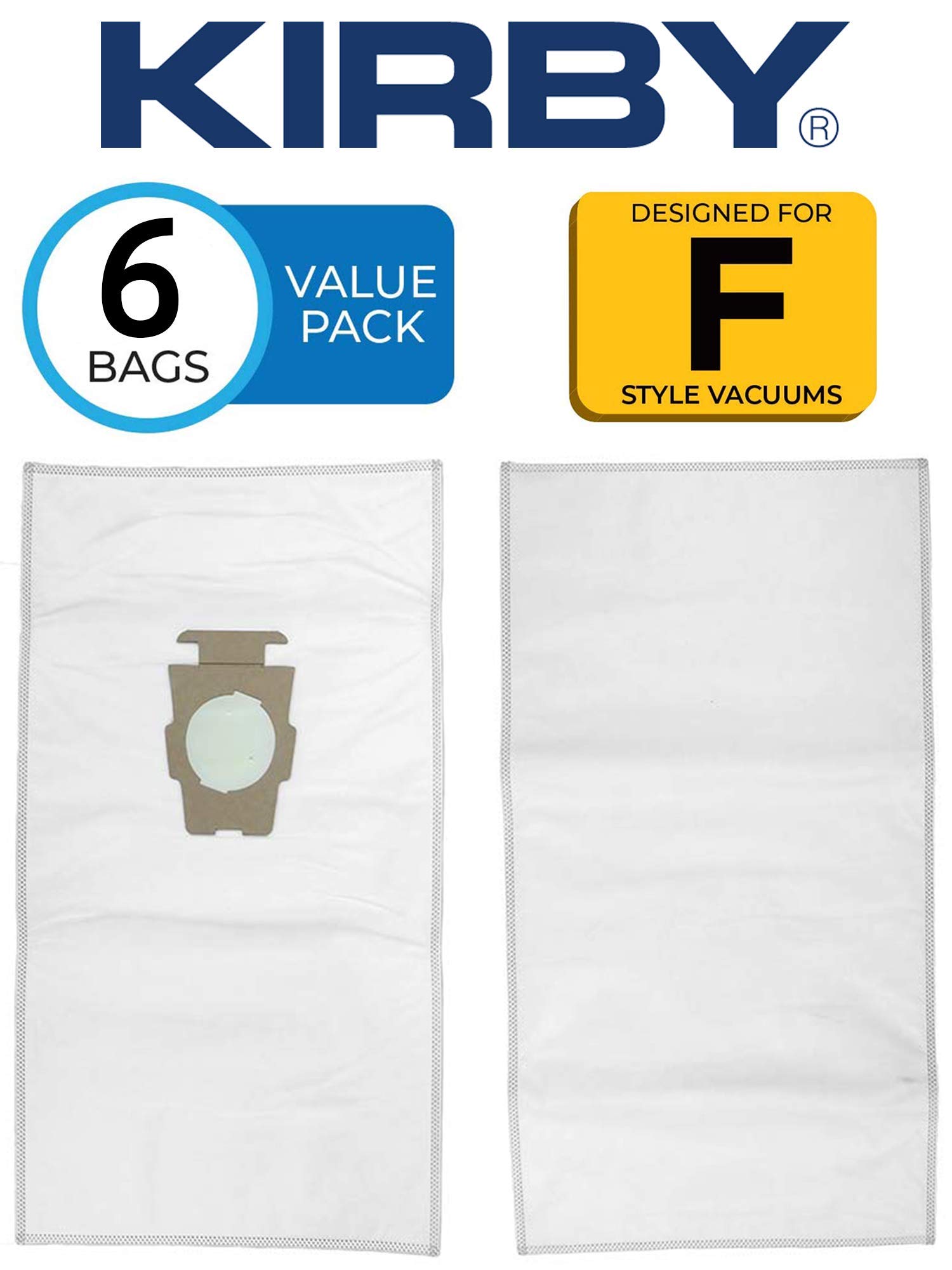 Kirby Allergen Reduction HEPA Filter Bags 6-Pack | Part #204811 | OEM Replacement for F-Style & Twist-Style Kirby Vacuums