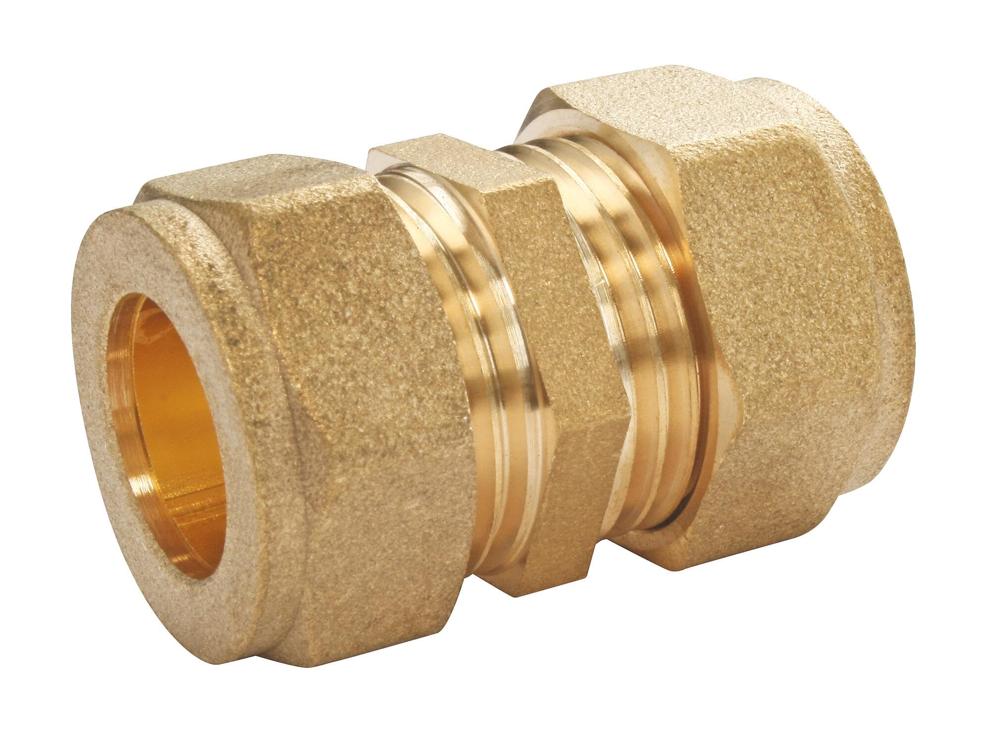 SOMATHERM FOR YOU //51-14 Junction Ø14 Kompression Brass Compression Joining for Copper Pipe, Gray