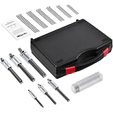 18001 Tap Extractor Set Compatible with Walton Tools 6 Piece (3/16"-1/2") 4 Flute, Broken Thread Tap Manual Remover with 24 Spare Fingers and Toolbox