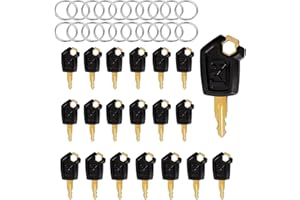hiSpkNix 20-Pack CAT Heavy Equipment Keys: OEM Standard Ignition Keys Compatible with Loaders, Excavators (M315D2, 980K, 416C & More) with 20 Key Chains​