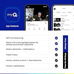 myQ Smart Garage Door Video Keypad with Wide-Angle