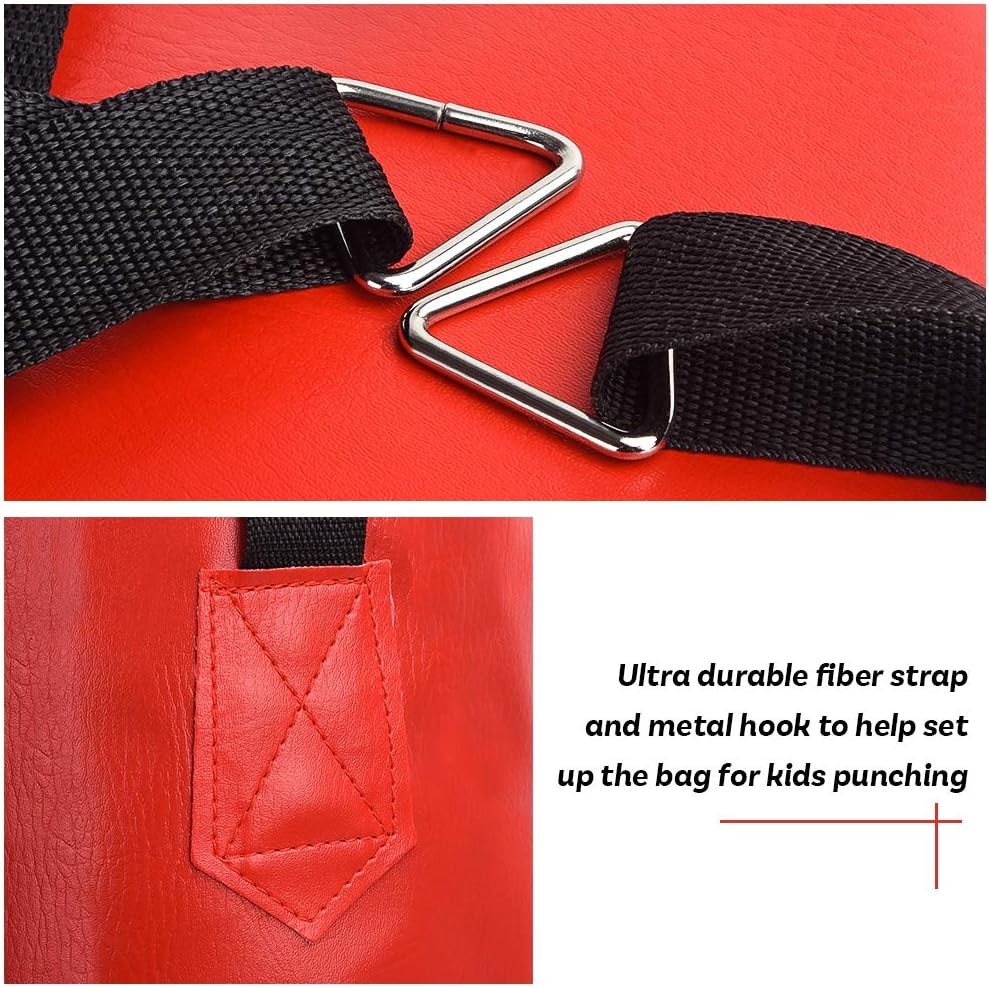 figolo Punching Bag for Kids Man Women, UNFILLED Set Kick Boxing Heavy Punching Bags MMA Training for Kickboxing, and Muay Thai : Sports & Outdoors