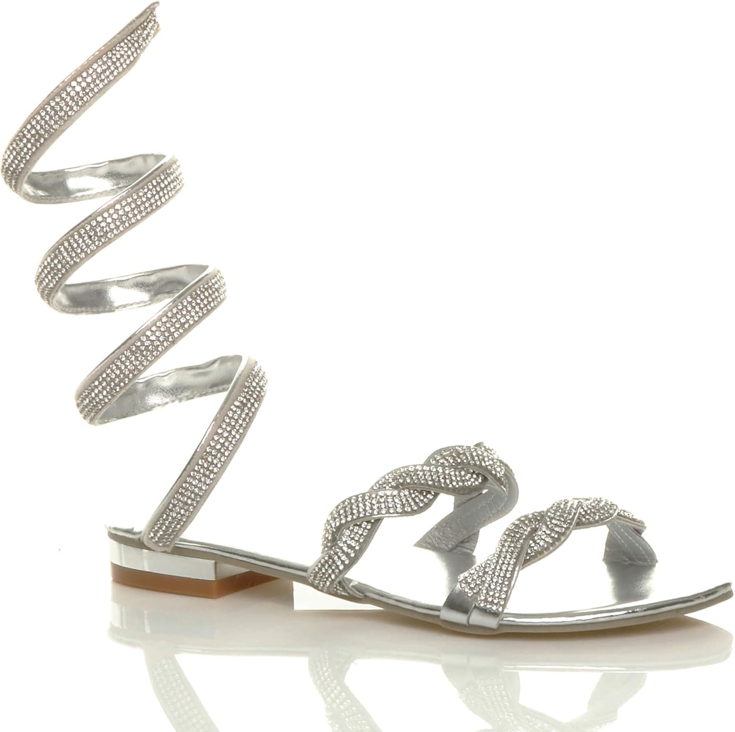 sparkly wrap around heels