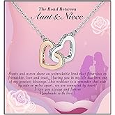 Alittlecare Niece Gifts from Auntie - Aunt Gifts from Niece - Aunt Niece Necklace for Birthday Christmas Graduation Wedding With Nice Message Card and Box