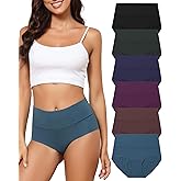 LEVAO Women's High Waist Seamless Underwear Full Coverage Brief No Show Panties Sexy Comfortable Pantie Multi Pack S-XXL