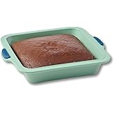 Starfrit Silicone Bakeware 8" (20cm) Square Cake Pan with Integrated Metal Frame - BPA-Free Premium Silicone - Heat Resistant