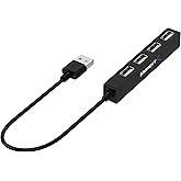 SABRENT USB Hub, USB Adapter, 4 Port USB Extension, Multiple USB Data hubs Splitter for Mouse, Keyboard, PlayStation 5, Lapto