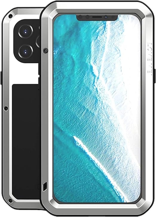 Amazon Com Love Mei Compatible For Iphone 12 Pro Max Case Aluminum Metal Gorilla Glass Shockproof Military Heavy Duty Sturdy Protector Cover Hard Case For Iphone 12 Pro Max 6 7 Silver