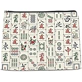 NGAEAK Mahjong Gifts Cosmetic Bag, Mah Jongg Gifts Small Makeup Bag for Women Mahjongg Party Christmas Birthday Zipper Makeup Pouch