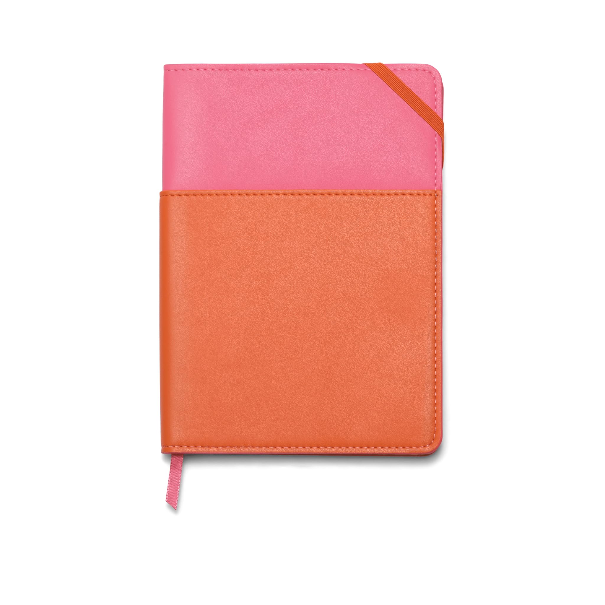 DesignWorks Ink Pocket Journal - Small Vegan Leather Notebook for Writing, Note Taking & Journaling - Wrap-Around Pocket, 192 Lined Pages, 6