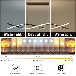 Matven Modern Ceiling Pendant Light, Dimmable LED