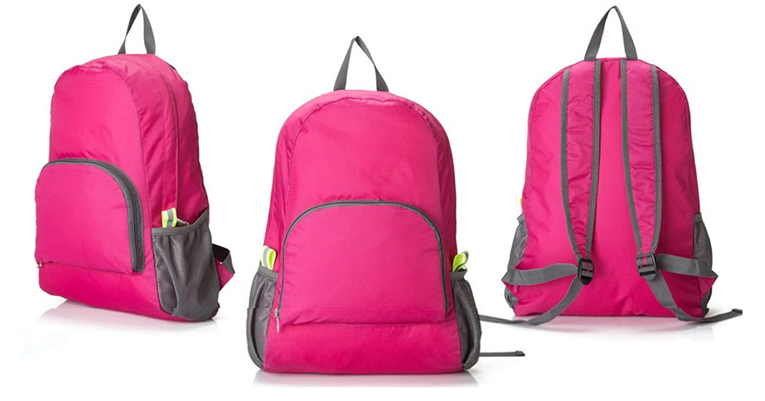 PAXLAMB Backpack Packable Foldable Ultra Lightweight Water Resistant Durable Camping Travel Hiking Daypack for Men Women (Pink)