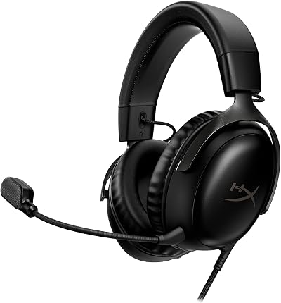 HyperX Cloud III Wired Gaming Headset 53mm Drivers DTS USB-C USB-A 3.5mm Black
