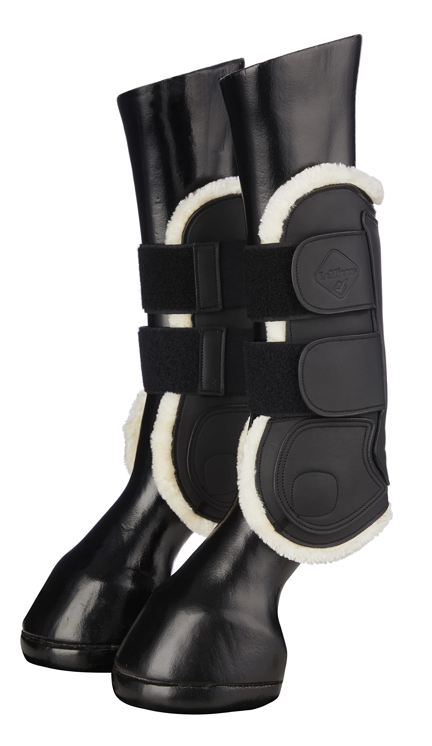 LeMieux Capella Comfort Horse Tendon Boots - Protective Gear and Training Equipment - Equine Boots, Wraps & Accessories - Tendon Protection and Support (Black/Size 1)