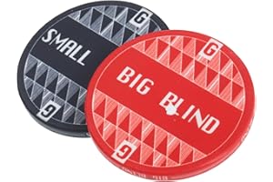 Abaodam Ceramic Poker Dealer Button Set 2pcs 43mm Blind Chips Poker Accessories Gambling Tokens for