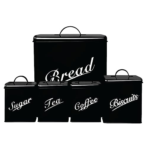 Denny International® 5 Piece Kitchen Storage Includes Bread Bin Biscuit