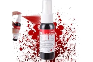 Go Ho Fake Blood,(1 oz)Fake Blood Spray,Halloween Fake Blood Washable,Eye Blood Drops,Blood Splatter for Clothes,Halloween Zombie Monster Vampire Blood Costume Cosplay Makeup,1PC