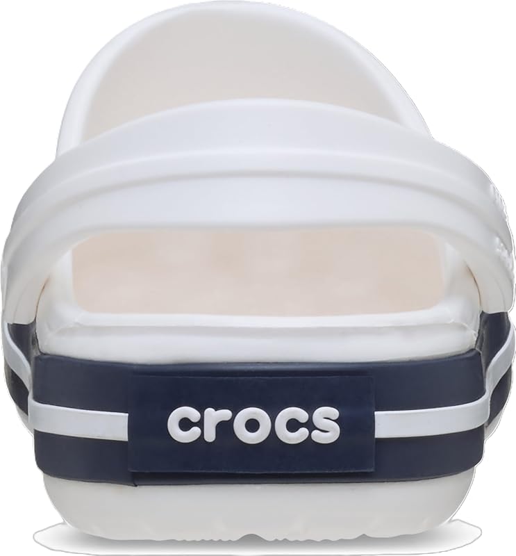 Crocband Zueco, Blanco/Azul Marino, Niños, EU 38-39