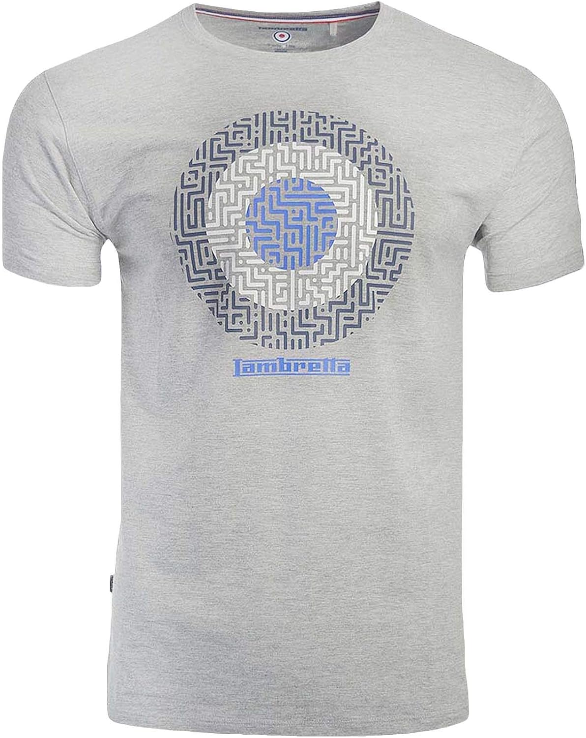 Lambretta Mens Geo Target Short Sleeve Crew Neck Tee T Shirt Top Grey M Amazon Com