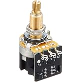 CTS 500k Push/Pull Potentiometer for Guitar - Long Split Shaft, Audio Taper, DPDT, Coil Split, 10% Tolerance