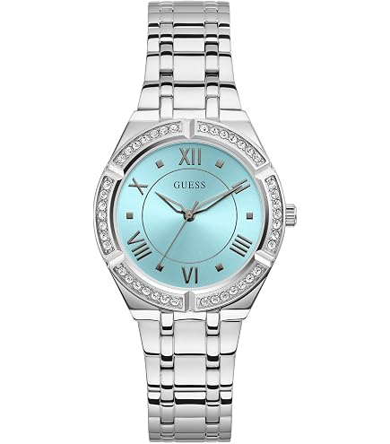 Amazon.com: GUESS Silver-Tone + White Stain Resistant  display picture 3