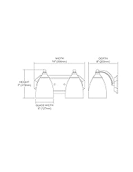 Elk 570-2N-BL 2-Light Vanity in Satin Nickel and