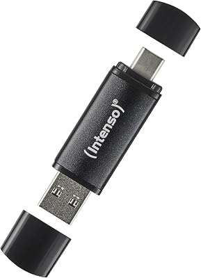 Flex Line - 128 GB de memória dupla USB, 3.2 Gen 1x1 com USB-C e USB-A para smartphone, tablet, portátil e PC, 70 MB/s, cor preta