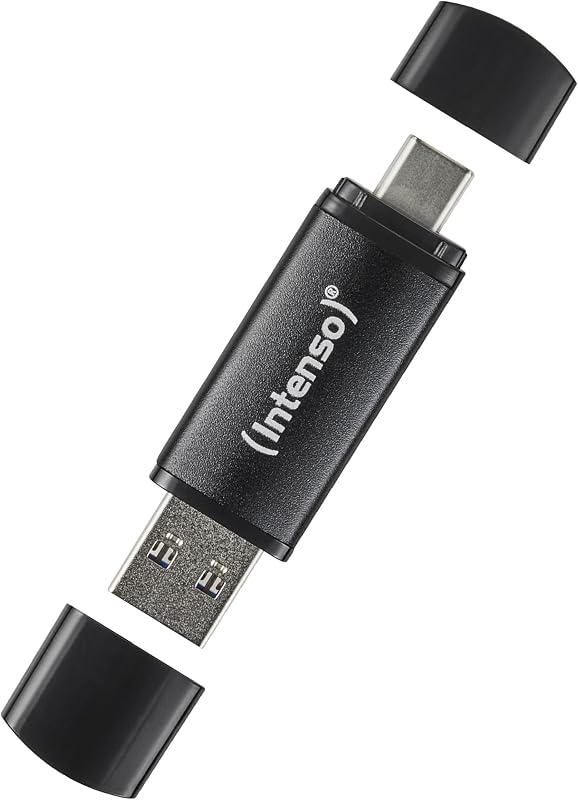 Flex Line - 128 GB de memória dupla USB, 3.2 Gen 1x1 com USB-C e USB-A para smartphone, tablet, portátil e PC, 70 MB/s, cor preta