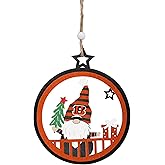 FOCO NFL Cincinnati Bengals Wooden Gnome Circle Ornament – Officially Licensed Holiday Decoration