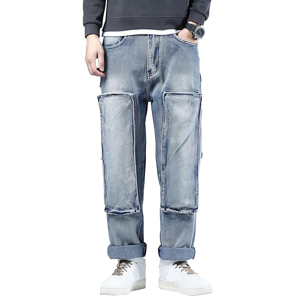 Amazon.com: XYGJZ Mens Hip Hop Baggy Jeans Relaxed Fit
