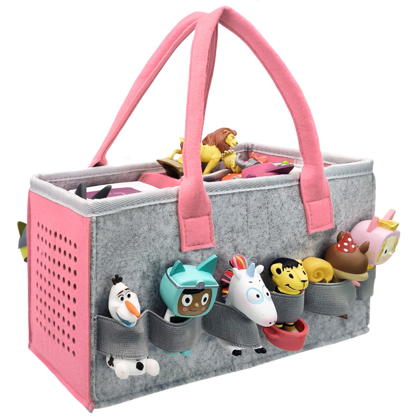 Shudyear Travel Carrying Bag for Toniebox Starter Set and Accessories, Felt Organizer Bag with Handle for Toniebox Audio Player and Tonies