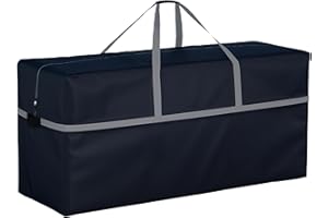 AERDUN Heavy Duty 600D Outdoor Cushion Storage Bag Waterproof and Dustproof, 62L x 22W x 30H for Patio Furniture Cushions and Other Storage Items