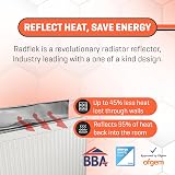 Radflek Radiator Reflector Panels 5 Pack Heat Reflective Foil Fits Up To 10 view 3