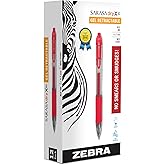 Zebra Pen Sarasa Dry X20 Retractable Gel Pens, 0.7mm Medium Point, Red Ink with Rapid Fast Dry Ink Technology, Ideal for the Left Handed, Elimates Smudging and Smearing in Seconds, 12-Pack (46830)