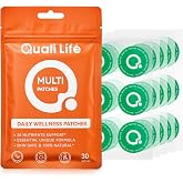 Multi Plus Topical Patch, Daily Healthy Patches with D3&amp;K2, 30 Patches | 28 Nutrients with Iron Support, Hours Release for Women &amp; Men