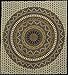 Popular Handicrafts Wall Hanging Tapestry For Bedroom Hippie Mandala Bohemian Psychedelic Hippy Intricate Floral Design Indian Tapestries Bedspread 84 x 90 Inches (215cm x 230cm) Brown