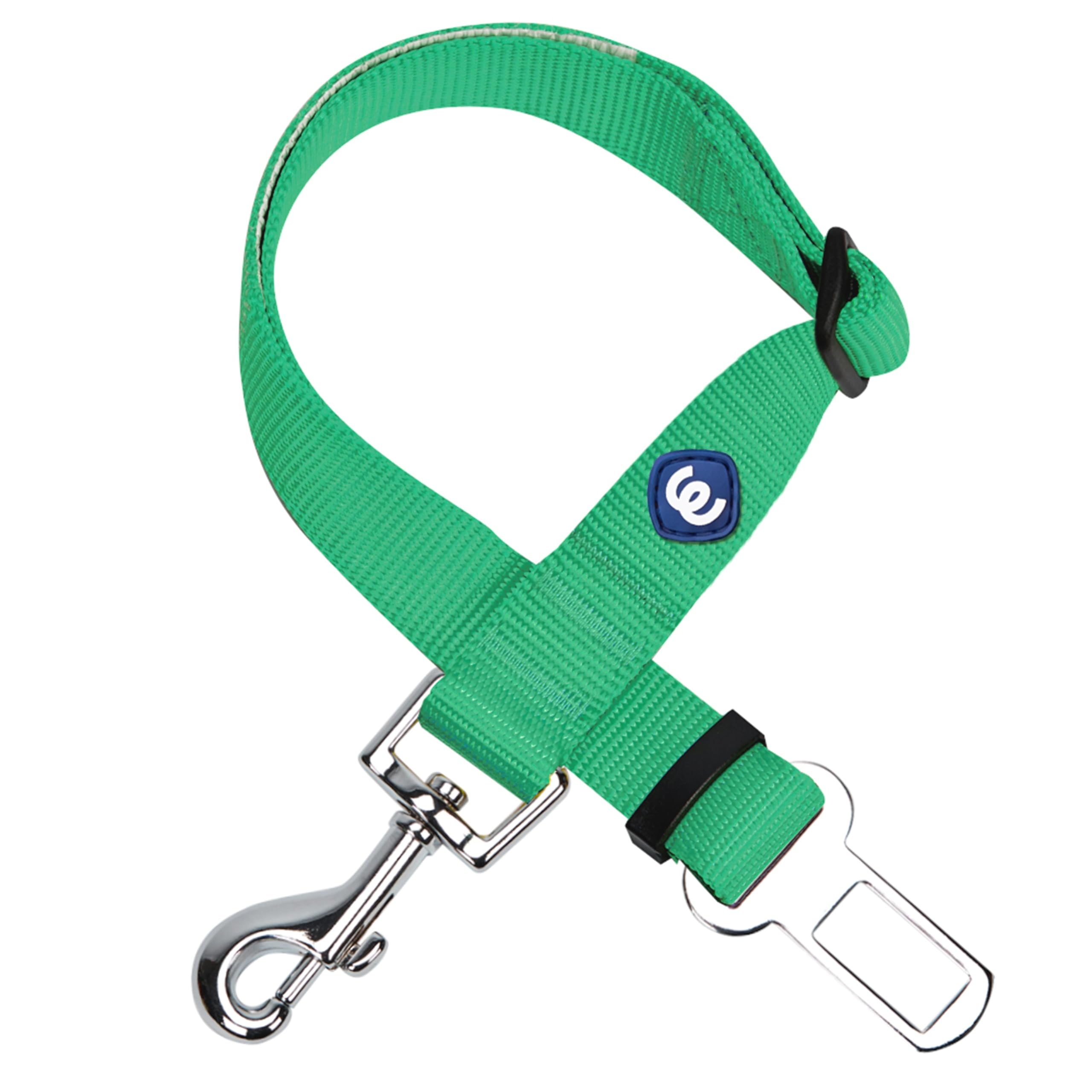 Blueberry Pet Essentials Classic Dog Seat Belt Tether for Dogs Cats, Emerald, Durable Safety Car Vehicle Seatbelts Leads Use with Harness
