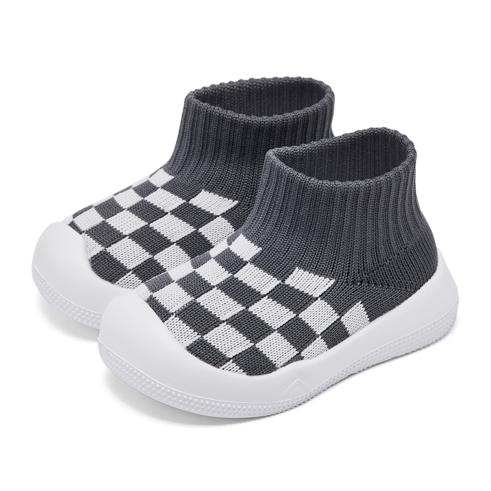 Photo 1 of Baby Boy Girl Non-Skid Indoor Infant Walking Shoes Breathable Warm Elastic Sock Shoes with Memory Sole Protect Toes Outdoor Sneakers