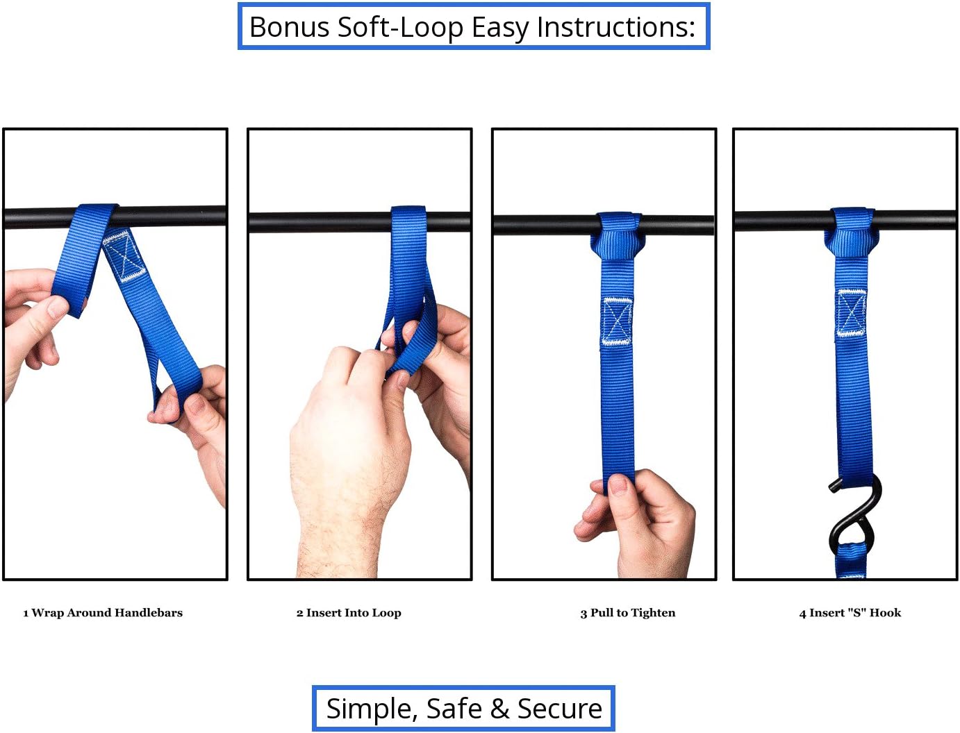 AUGO Ratchet Tie Down Straps -4 PK- 4.5m, 1000 KG Break Strength, Safety Lock S Hooks -for Moving Cargo Appliances - Image 5