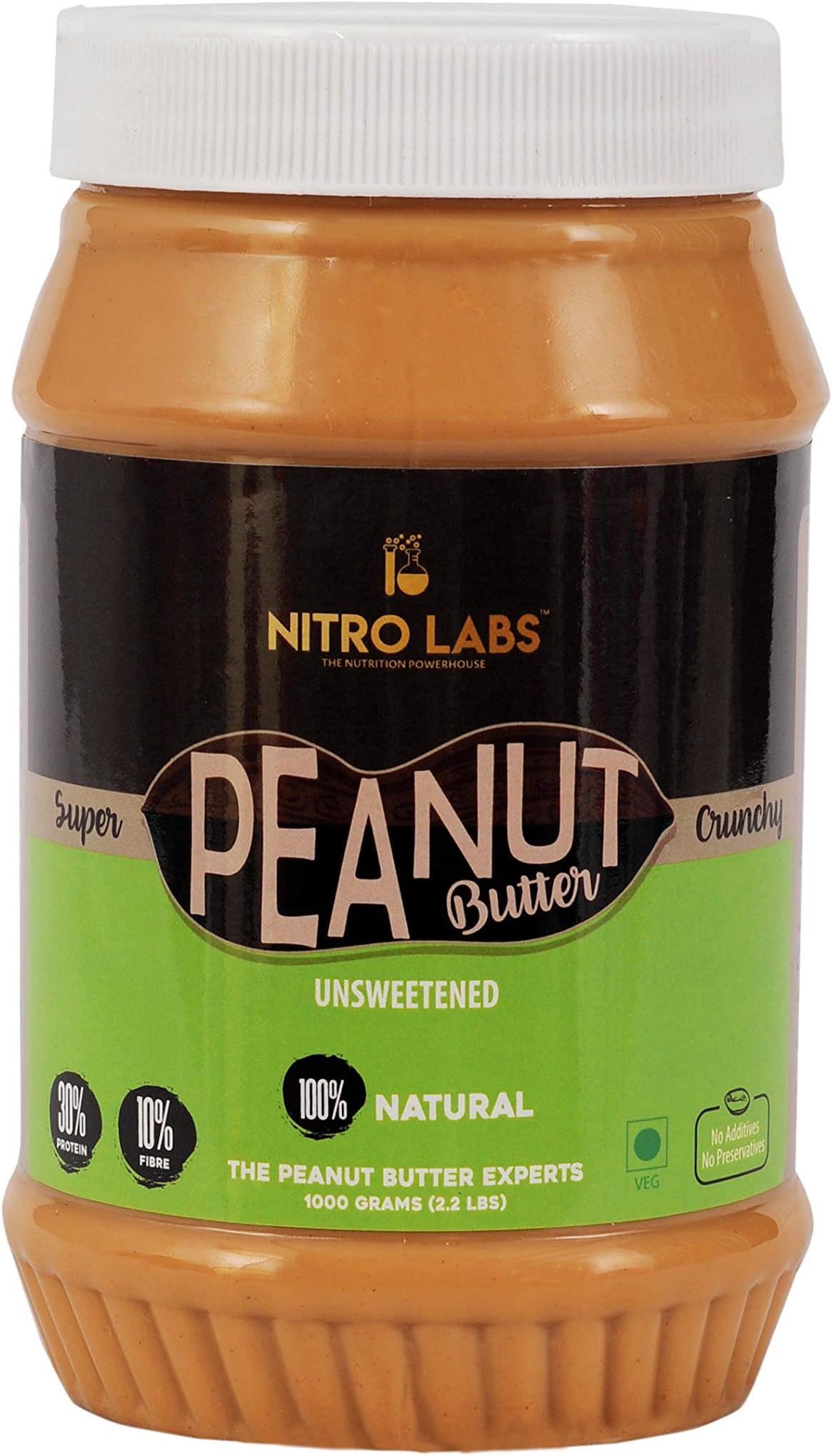 Nitro Labs Gluten Free Natural Peanut Butter, 1 Kg