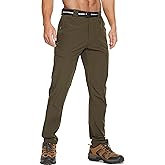 MOURCE Men's Hiking Pants Outdoor Water Resistant Flex Ripstop Cargo Pants Quick Dry Lightweight Fit Pants 6 Pockets and Belt