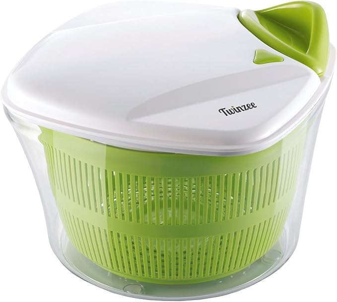 Salad Spinner Twinzee with great capacity (5L) Innovative design with