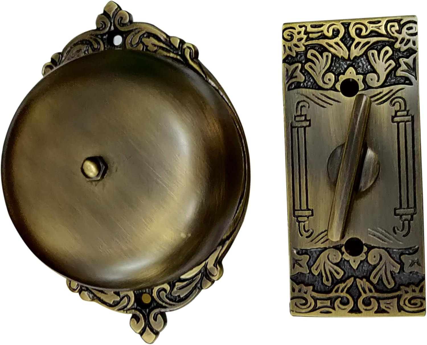 Akatva Vintage Twist Bell with Key Plate Victorian Home Twist Bell